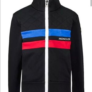 MONCLER ENFANT SWEAT JACKET BLACK FOR BOYS